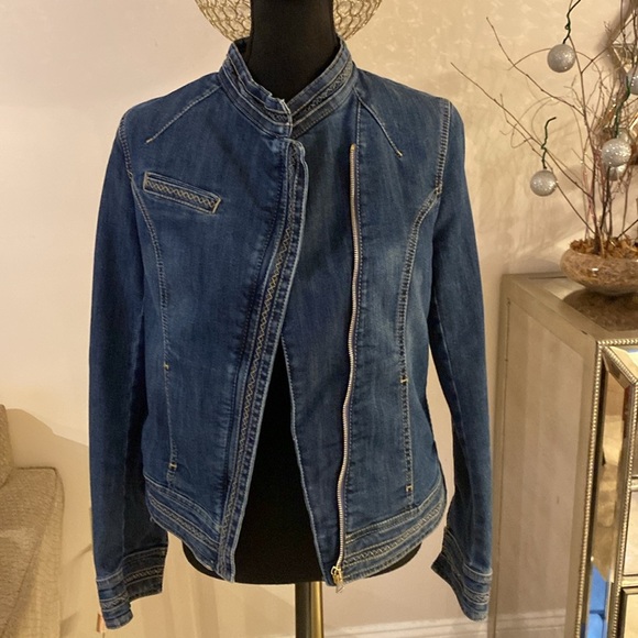 Escada sport Dark Blue Denim Jacket size 38 - Picture 7 of 8